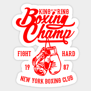Boxing Champion Sticker